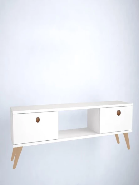 140 Cm Eda Beyaz Tv Ünitesi - Resim 4