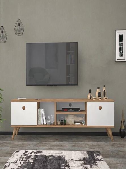 160 Cm Esin Atlantik-Beyaz Tv Ünitesi ürün görseli 1