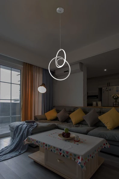 D-light Ring Ledli Avize Beyaz ürün görseli 1