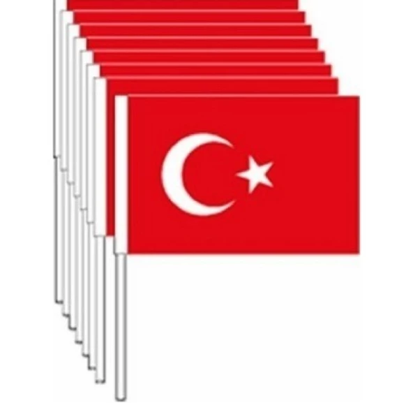 5 ADET - VATAN SOPALI BATTAL BOY TÜRK BAYRAĞI VT804 ürün görseli 1