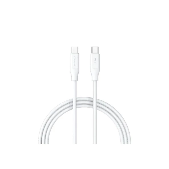 Syrox PD25TK Type-c to Type-c 25W PD Şarj ve Data Kablosu - Resim 2