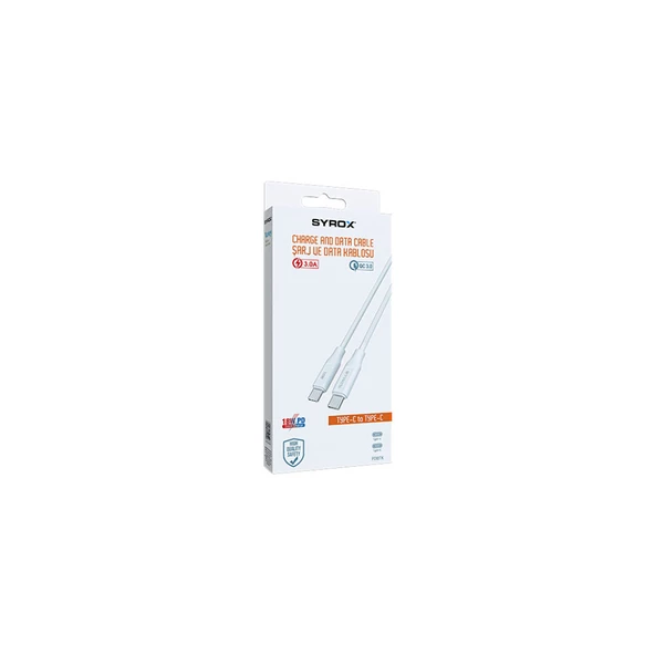 Syrox PD18TK Type-c to Type-c 1m / 18W PD 3.0A Kablo ürün görseli 1