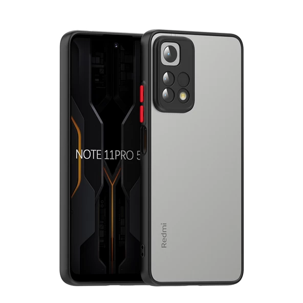 Xiaomi Redmi Note 11 Pro 5G Kılıf Zore Hux Düğme ve Kapak Zıt Renk Kılıf ürün görseli 1