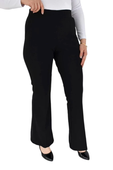 Kadın İspanyol Paça Kumaş Pantolon BGL-ST02696 - Resim 5