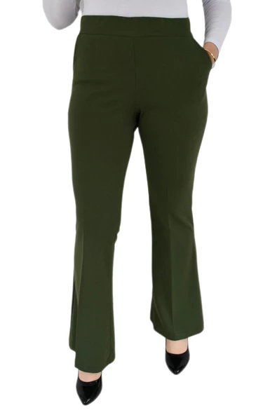 Kadın İspanyol Paça Kumaş Pantolon BGL-ST02696 - Resim 7