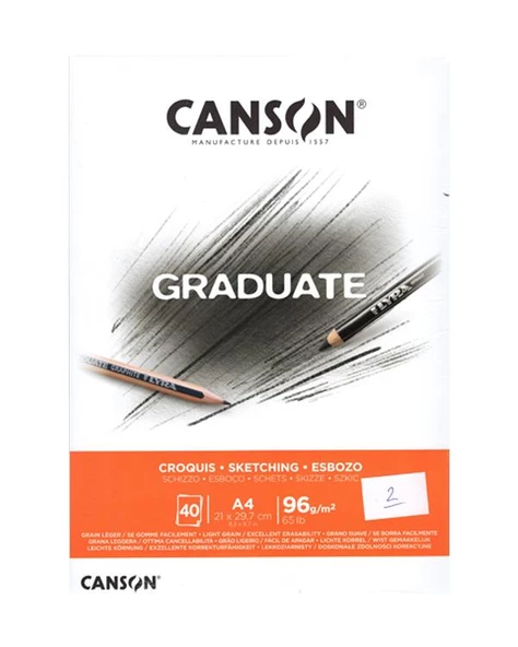 Canson Graduate Eskiz Defteri 96g A4 ürün görseli 1