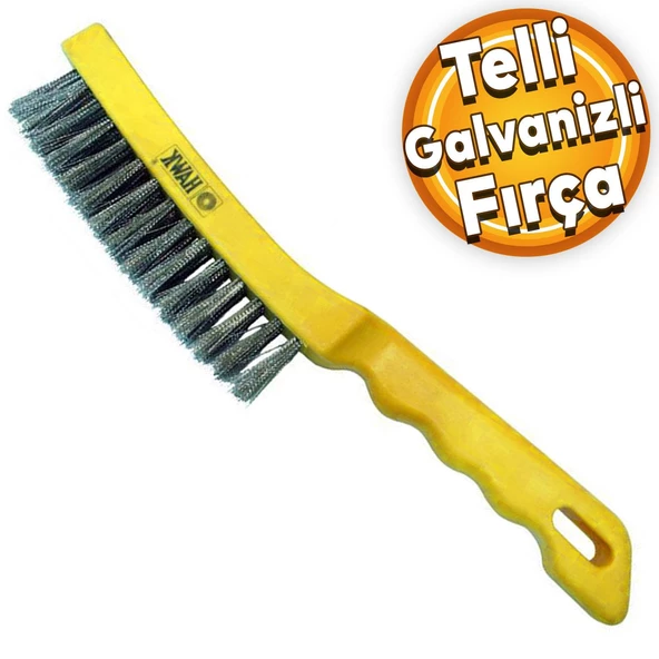 Plastik Saplı Telli Galvanizli Tel Fırça Kir Pas Temizleme Fırçası 27.5 cm ürün görseli 1