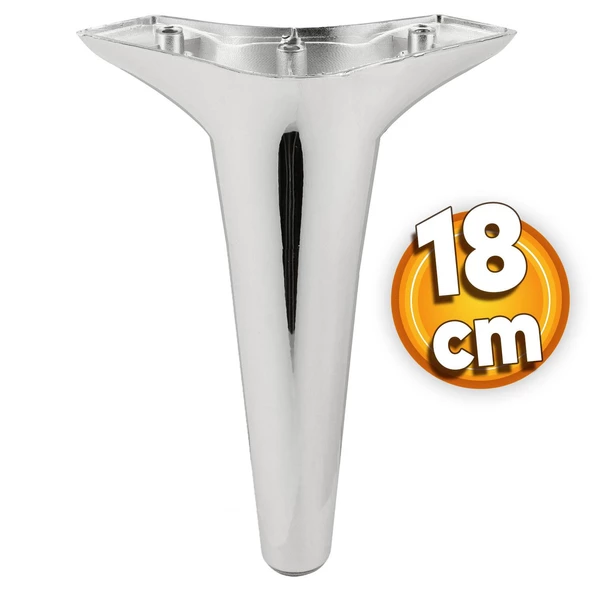 Aspen Lüks Mobilya Kanepe Koltuk Tv Ünitesi Konsol Yükseltici Ayağı Ayakları 18 Cm Krom Plastik ürün görseli 1
