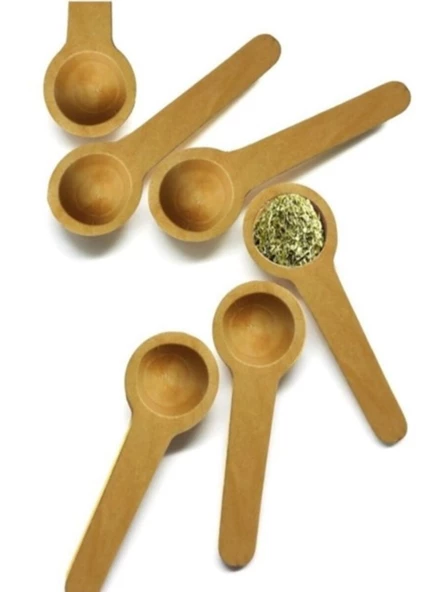 Balsa OLC06 Kahverengi Bambu Ölçek Kaşığı 6'lı ürün görseli 1