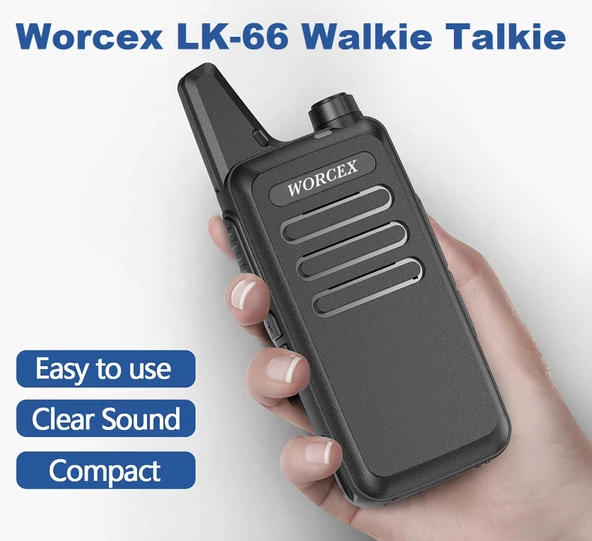 Worcex iFREQTECH LK-66 Açık Alan 15Km Mesafeli Pmr Telsiz (Tekli Paket) ürün görseli 1