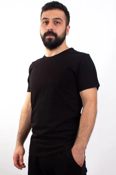 TWİSTER JEANS 1828 SİYAH BİSİKLET YAKA ERKEK T-SHİRT ürün görseli 1