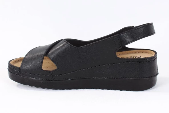 Dagoster DZA37-3031 Siyah Günlük Ortopedik Kadın Sandalet ürün görseli 1