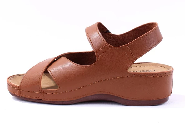 Dagoster DZA37-1810 Taba Günlük Ortopedik Kadın Sandalet ürün görseli 1