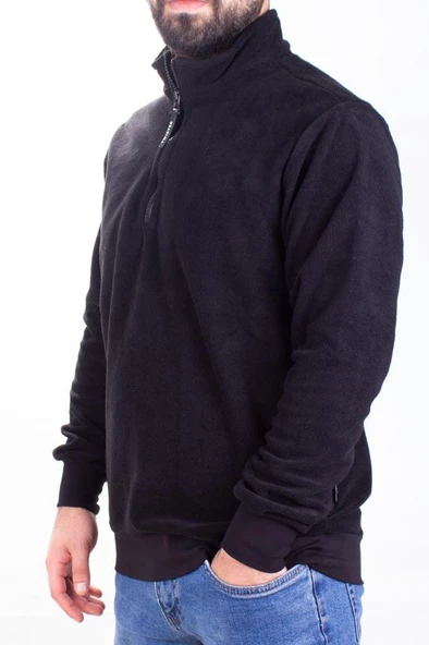 Twister 1903 Siyah Fermuarlı Dik Yaka Erkek Sweatshirt ürün görseli 1