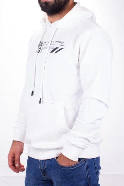 Twister 1910 Ekru  Kapüşonlu Erkek Sweatshirt ürün görseli 1