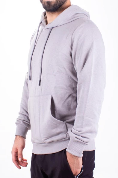 Twister 2732 Gri Kapüşonlu Erkek Sweatshirt ürün görseli 1