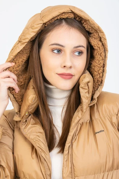 Kinetix Bella Coat Kamel Günlük Kadın Şişme Kaban ürün görseli 1