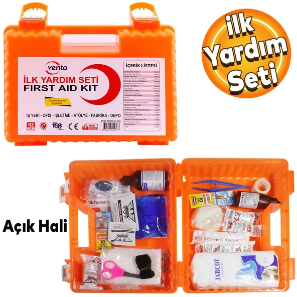 İlk Yardım Çantası ve Acil Mücadele Durum Seti Oto Ecza Dolabı Kiti (60 PARÇA) ürün görseli 1