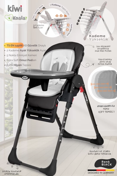 PTTAVM: Kiwi Koala All in One Katlanır Tekerlekli Mama Sandalyesi