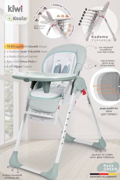 keimama様 PTTAVM: Kiwi Koala All in One Katlanır Tekerlekli Mama Sandalyesi
