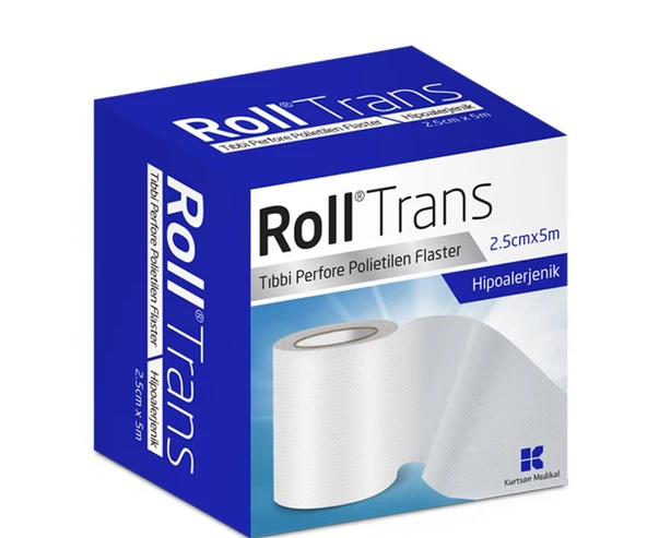 Roll Trans Şeffaf Perfore Polietilen Flaster 2.5Cm X 5M ürün görseli 1