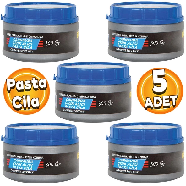 Pasta Cila Parlatma Oto Pastası El Makina Çizik Giderici 300 Gr 5 ADET ürün görseli 1
