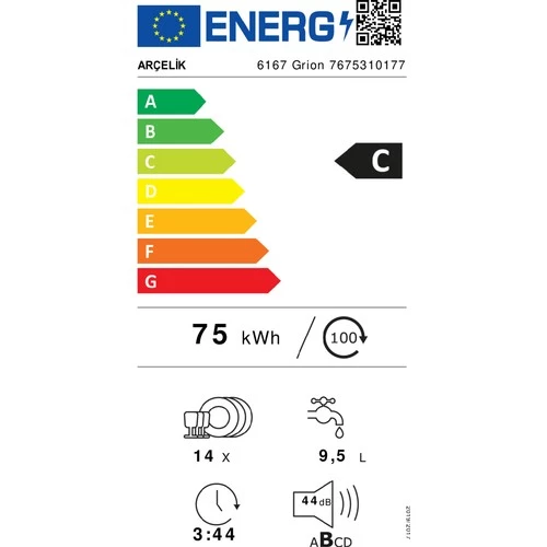 Arçelik 6167 Grion Bulaşık Makinesi - Resim 5