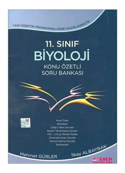 Esen Yayınları 11. Sınıf Biyoloji Soru Bankası ürün görseli 1