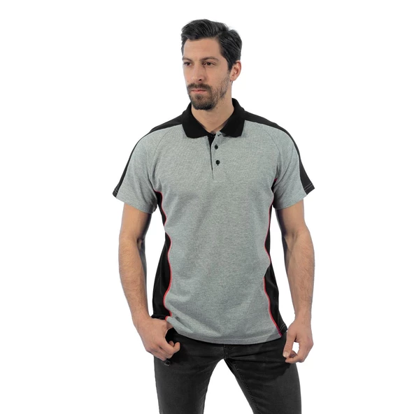 Şensel, Polo Yaka Tişört, Gri-Siyah -136E1482- Tshirt, T-shirt ürün görseli 1