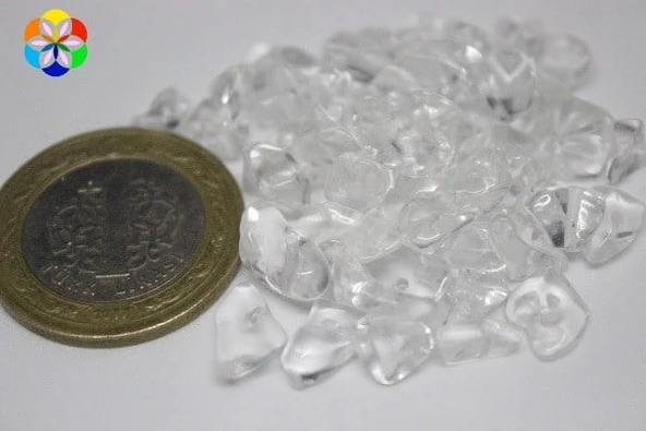 Delikli Kristal Kuvars Taşı Mini Boy 50 adet ürün görseli 1
