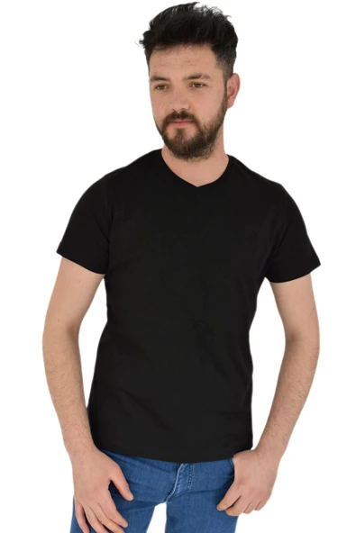 Erkek V Yaka Tişört Penye BGL-ST02801 ürün görseli 1