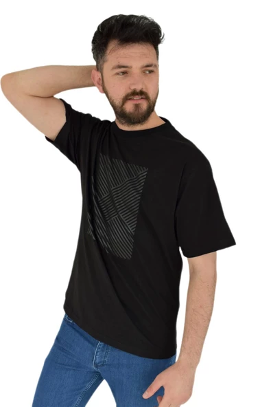 Erkek Baskılı Oversize Tişört 2379 BGL-ST02804 - Resim 8