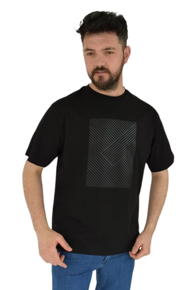 Erkek Baskılı Oversize Tişört 2379 BGL-ST02804 ürün görseli 1