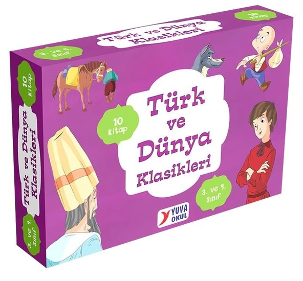 Yuva 3. ve 4. Sınıf Türk ve Dünya Klasikleri 10 Kitap ürün görseli 1