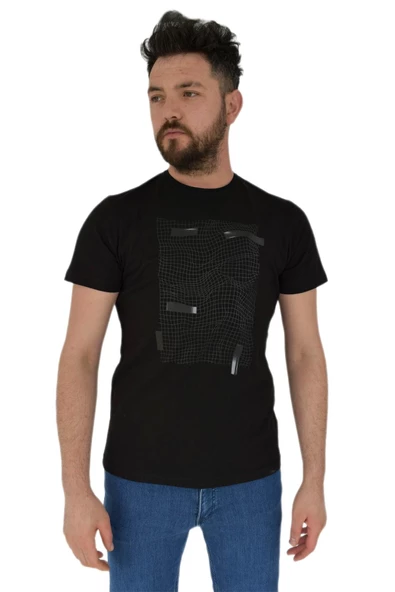 Erkek Baskılı Sıfır Yaka Tişört 2383 BGL-ST02825 ürün görseli 1