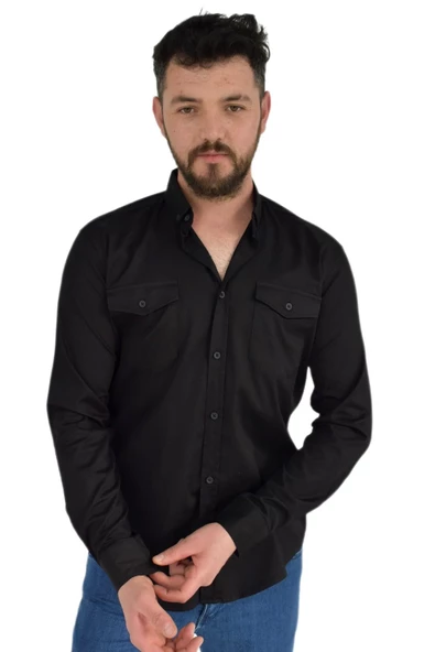 Erkek Spor Gömlek Silim Fit 9957 BGL-ST02722 ürün görseli 1