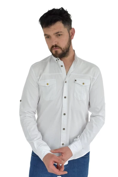 Erkek Spor Gömlek Silim Fit 9714 BGL-ST02723 ürün görseli 1