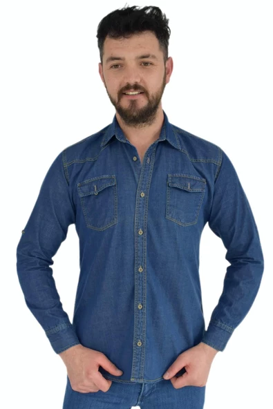 Erkek Kot Çift Cepli Gömlek Silim Fit BGL-ST02756 ürün görseli 1