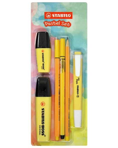 Stabilo Tek Renk Pastel Set 6lı Sarı ürün görseli 1