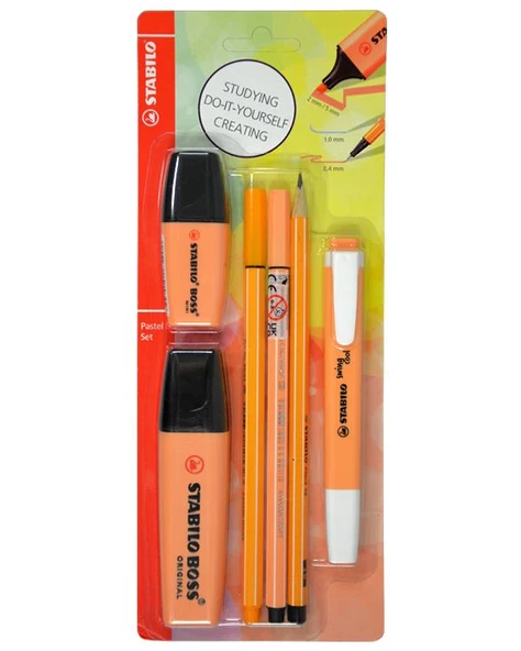 Stabilo Tek Renk Pastel Set 6lı Turuncu ürün görseli 1