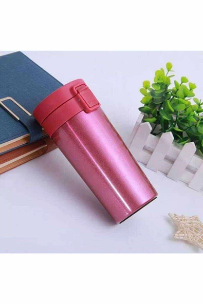 Tek El Bas Iç Paslanmaz Çelik Termos 380 Ml Seyehat Mug Sızdırmaz Çift Katmanlı Snape Filtreli ürün görseli 1