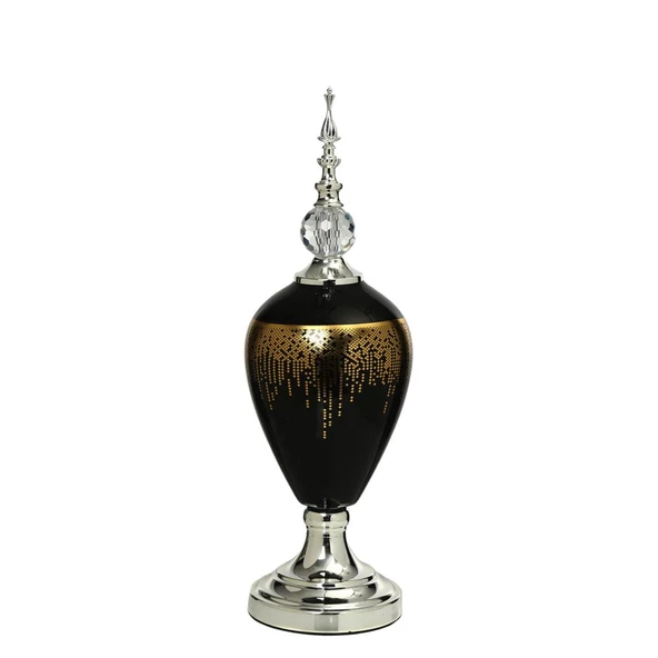 Vitale Amber Silver Kapaklı Vazo 54 cm AK.JE0010 ürün görseli 1