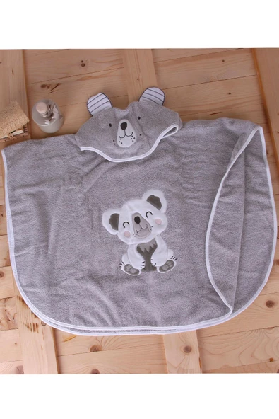 Baveno %100 Pamuk Yuvarlak Koala Çocuk Banyo&Plaj Panço Havlu ürün görseli 1