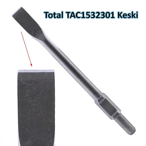 Kırıcı Hilti Uç Ucu Altıgen Düz Total TAC1532301 Keski 30x410x35 mm ürün görseli 1