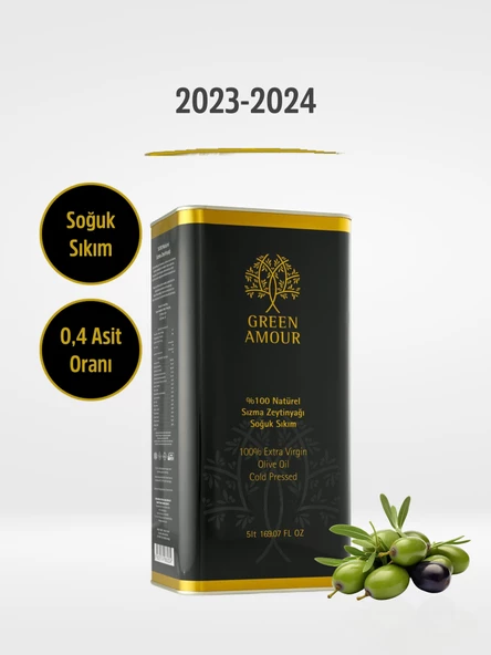 Soğuk Sıkım %100 Natürel Sızma Zeytinyağı Düşük Asit -5 Litre ürün görseli 1