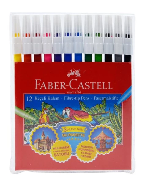 Faber Castell Keçeli Kalem 12li ürün görseli 1