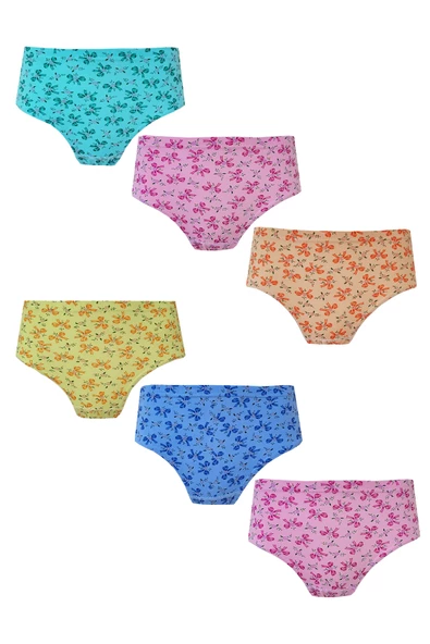 Seher 6lı Kadın Pamuklu Empirme Külot Yüksek Bel Bato ürün görseli 1