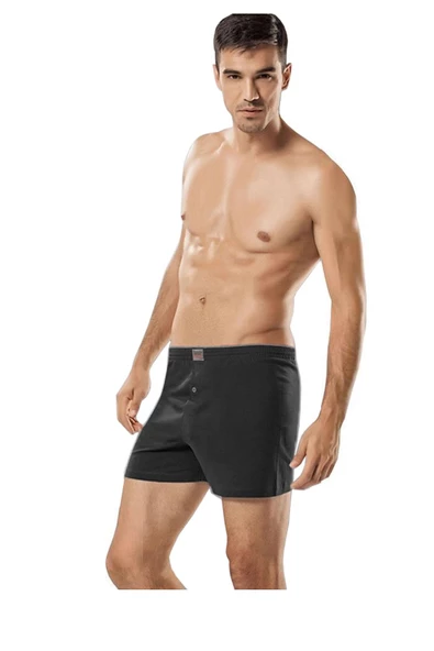 Tutku Erkek Penye Düğmeli Boxer 6'lı Paket  Pamuklu Rahat Kesim 0117 ürün görseli 1