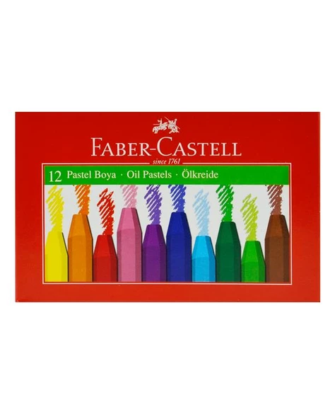 Faber Castell 12li Karton Kutulu Yağlı Pastel Boya Seti ürün görseli 1