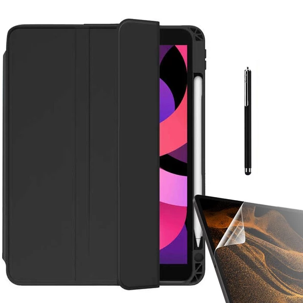 Gpack Apple iPad Pro 11 2021 3.Nesil Kılıf Kalem Bölmeli Arkası Şeffaf Standlı nt22  Nano  Kalem ürün görseli 1